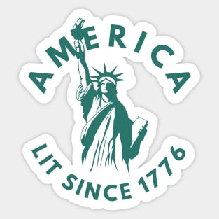 The Lit Lady Liberty Sticker